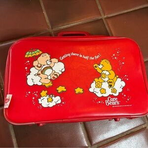 Vintage Care Bears 1983 Kids Suitcase Luggage American Greetings Corp.